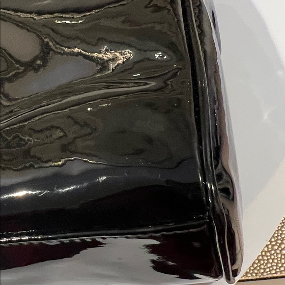 Gianni Bernini Black Patent Leather Shoulder Bag - Picture 15 of 17